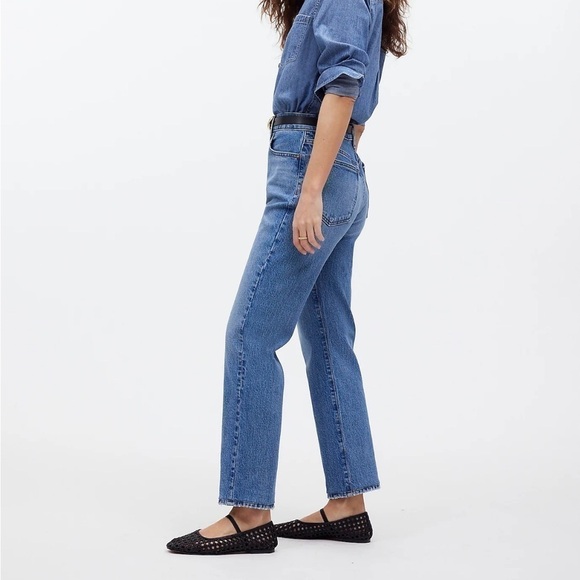 Madewell The Tall '90s Straight Crop Jean in Hazeldell Wash size 25T NWT NQ695 - Picture 3 of 14